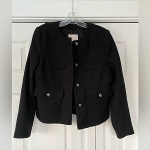 H&M Black Button-Up jacket/coat
